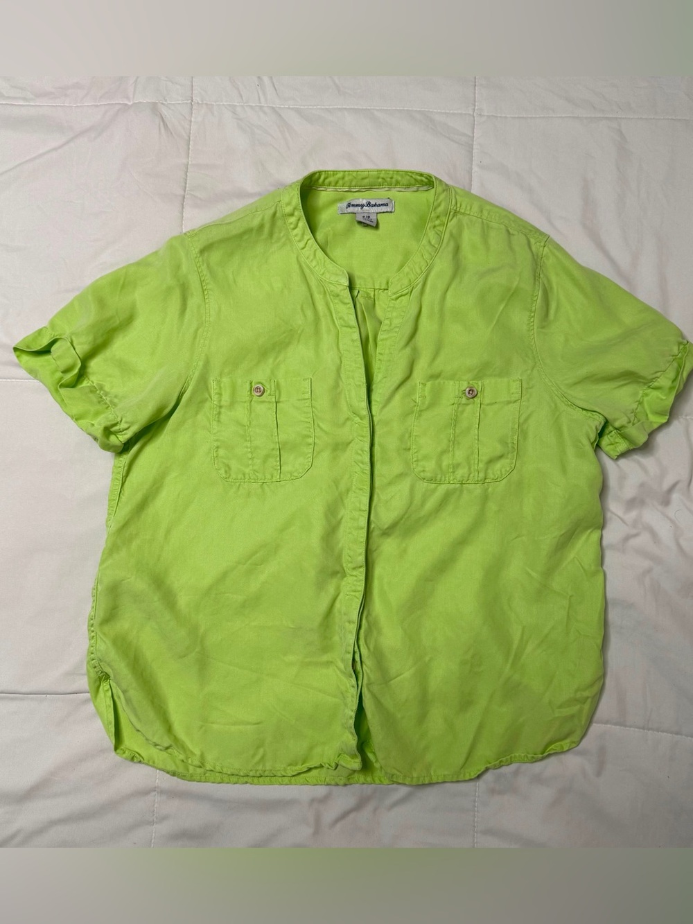 Tommy Bahama Neon Lime Short-Sleeve Button-Down Shirt